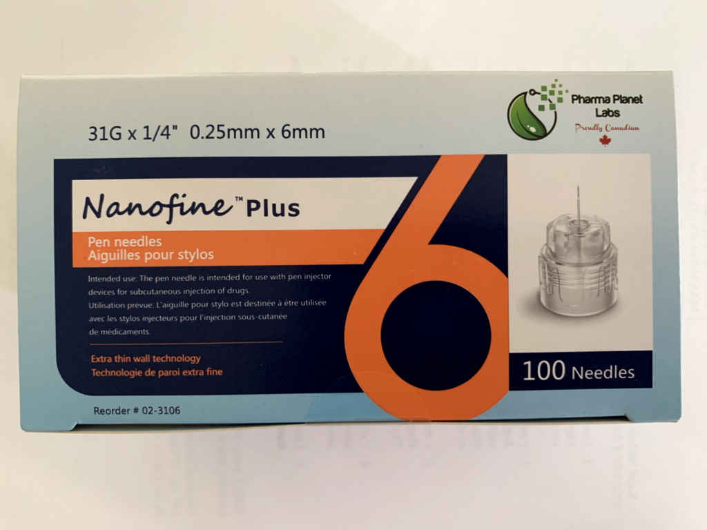 4mm 32G Nanofine Plus Diabetic Pen Needles [100 pen needles
